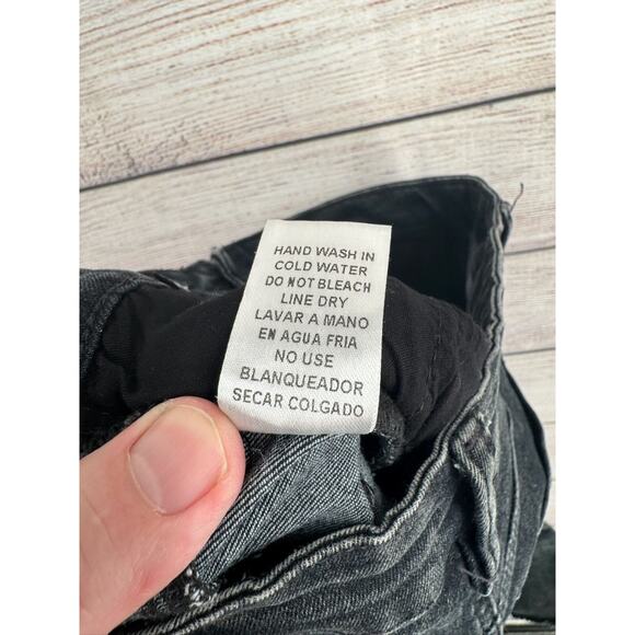 Entro Button Fly Skinny Super Flare Jeans Women's Size Small Black - Picture 12 of 14